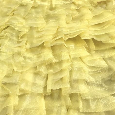 gold metallic ruffle polyester fabric|Ruffle Knit .